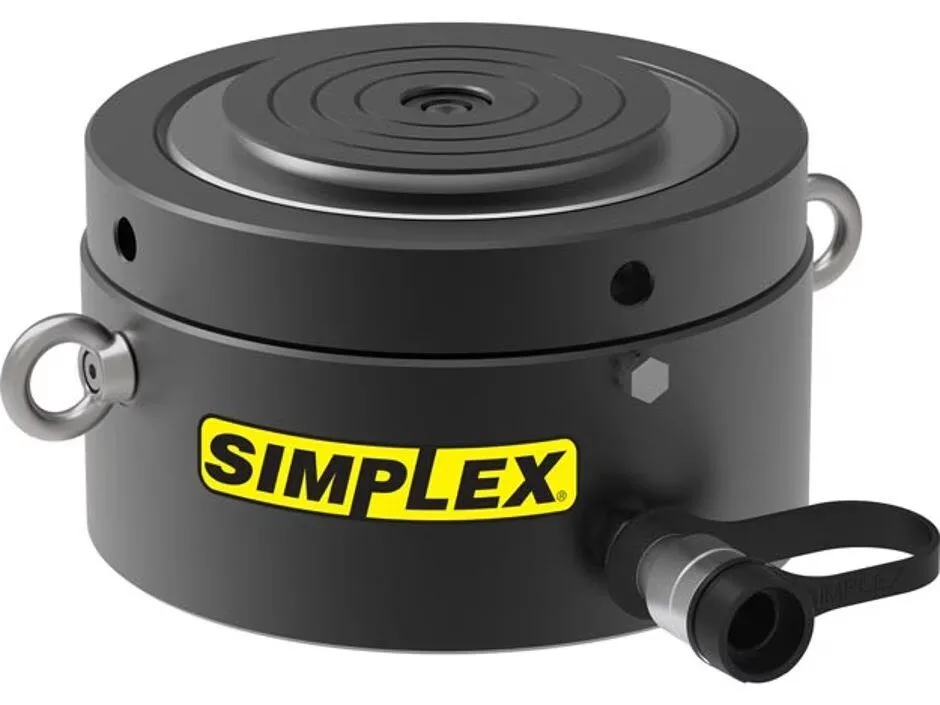 Simplex RLL2502, 247 ton Capacity, Single-Acting, Low Profile Pancake, Lock Nut, High Tonnage Hydraulic Cylinder